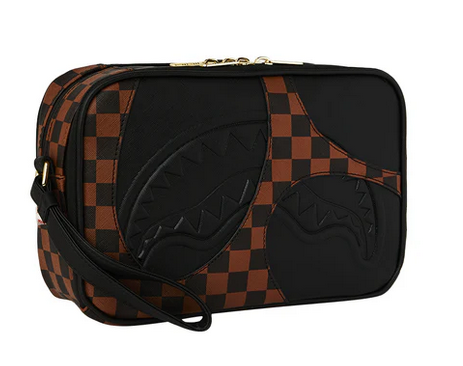 POCHETTE SPRAYGROUND JETSTREAM BROWN TOILETRY BAG