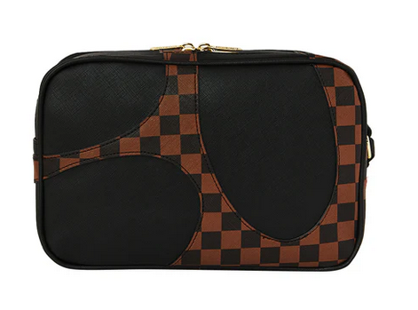 POCHETTE SPRAYGROUND JETSTREAM BROWN TOILETRY BAG