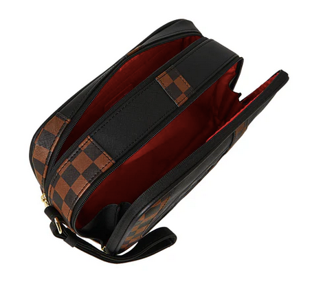 POCHETTE SPRAYGROUND JETSTREAM BROWN TOILETRY BAG