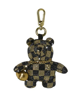 PORTACHIAVI SPRAYGROUND GOLD AND DANGEROUS BEAR CUB KEYCHAIN