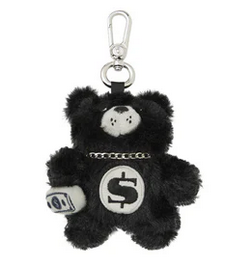 PORTACHIAVI SPRAYGROUND FUR CRAY BLACK BEAR CUB KEYCHAIN