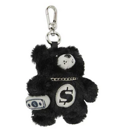 PORTACHIAVI SPRAYGROUND FUR CRAY BLACK BEAR CUB KEYCHAIN