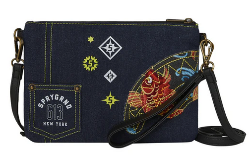 POCHETTE SPRAYGROUND EVISU STYLE CROSSOVER CLUTCH