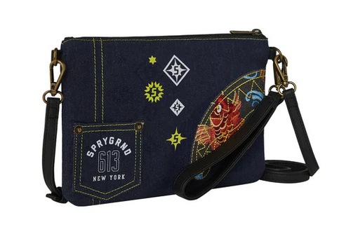 POCHETTE SPRAYGROUND EVISU STYLE CROSSOVER CLUTCH