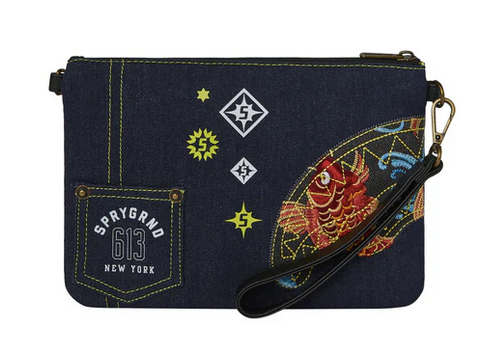 POCHETTE SPRAYGROUND EVISU STYLE CROSSOVER CLUTCH