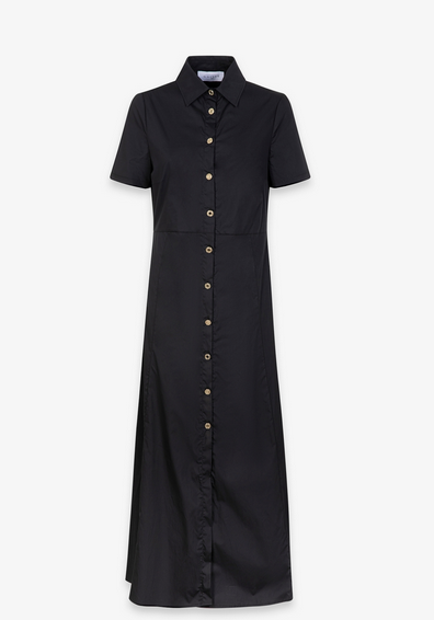 Abito GAELLE PARIS Chemisier Midi A Mezza Manica Con Bottoni Oro