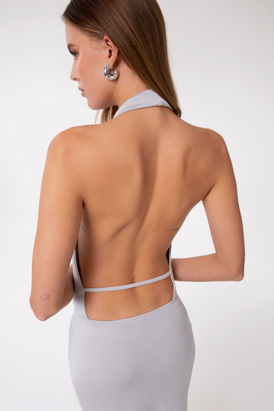 Abito GAELLE PARIS Abito Lungo Con Schiena Nuda In Maglia Fluida Lurex