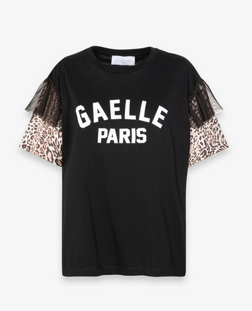 T-Shirt GAELLE PARIS Paricollo Mezza Manica Con Dettaglio Manica In Raso