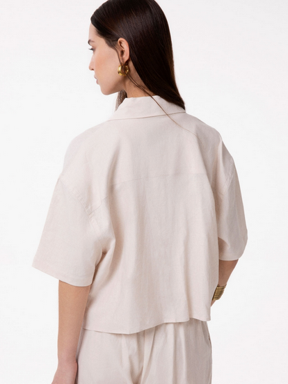 Camicia GAELLE PARIS A Mezza Manica Cropped In Mistolino