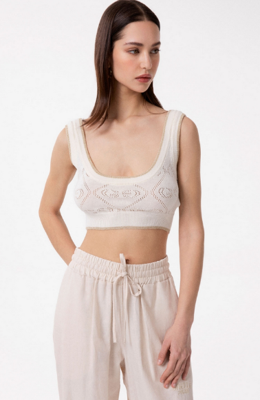 Top GAELLE PARIS In Maglia Traforata