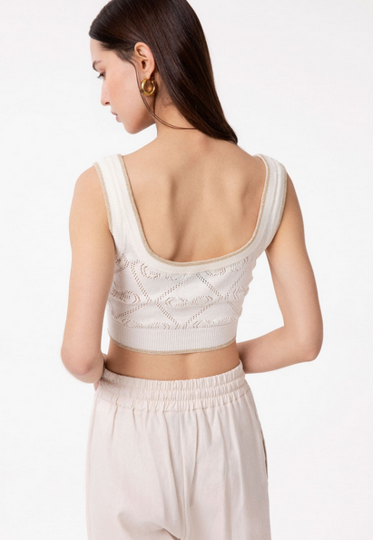 Top GAELLE PARIS In Maglia Traforata