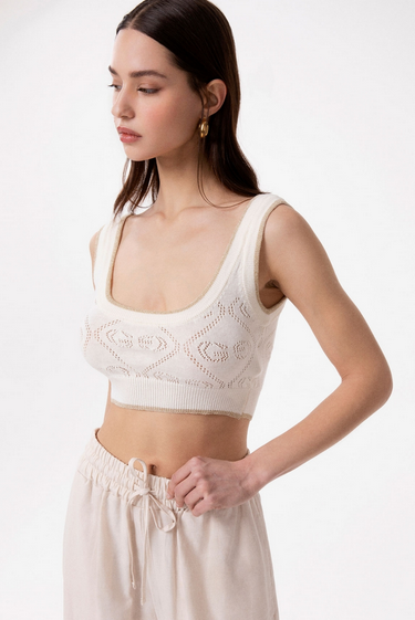 Top GAELLE PARIS In Maglia Traforata