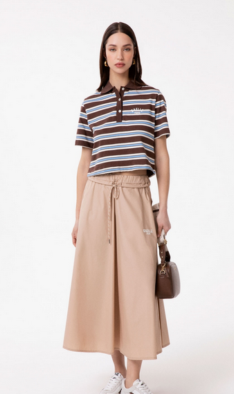 Gonna GAELLE PARIS Midi Con Coulisse Laccio Trekking