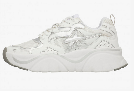 Sneaker W6YZ MIA in suede e tessuto tecnico - Bianco-Argento