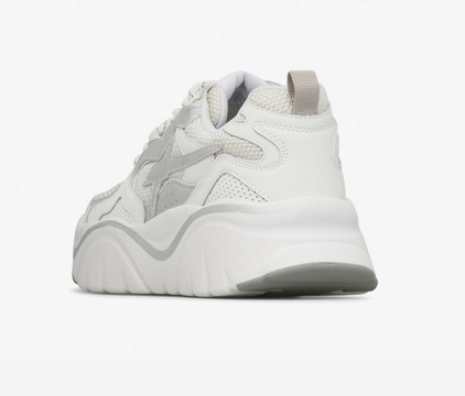 Sneaker W6YZ MIA in suede e tessuto tecnico - Bianco-Argento