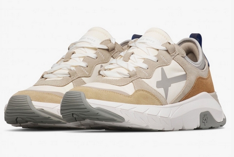 Sneaker W6YZ NEXT-M. In tessuto tecnico e suede - Sabbia-Bianco