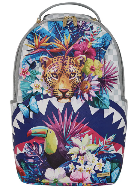 Zaino SPRAYGROUND CREAM FLOWERING JUNGLE SHARK DLXSV BACKPACK