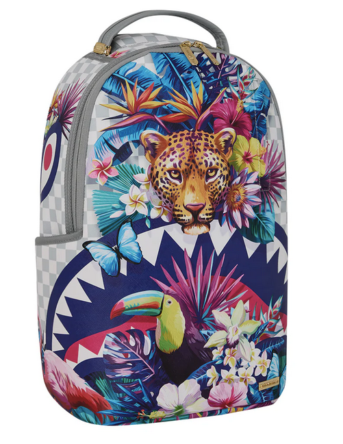 Zaino SPRAYGROUND CREAM FLOWERING JUNGLE SHARK DLXSV BACKPACK