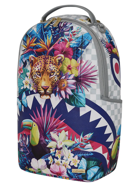 Zaino SPRAYGROUND CREAM FLOWERING JUNGLE SHARK DLXSV BACKPACK