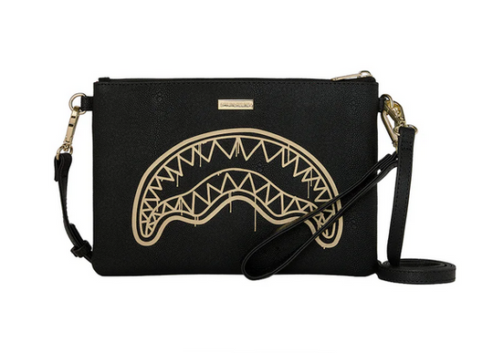 POCHETTE SPRAYGROUND THAT GOLD DRAP CROSSBODY POUCHETTE