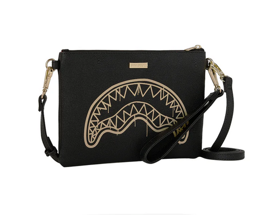 POCHETTE SPRAYGROUND THAT GOLD DRAP CROSSBODY POUCHETTE