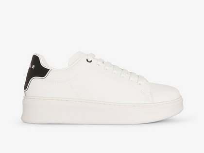 Sneakers GAELLE PARIS Addict Con Rubber Patch • Bianco-Nero