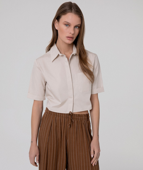 Camicia HINNOMINATE Corta In Cotone A Mezze Maniche