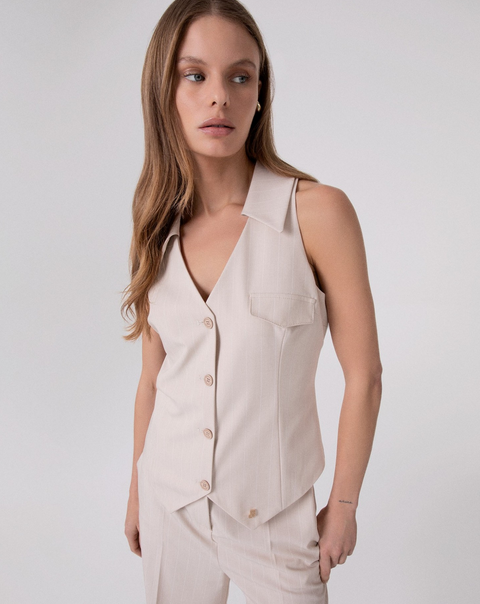 Gilet HINNOMINATE Gessato Con Reverse