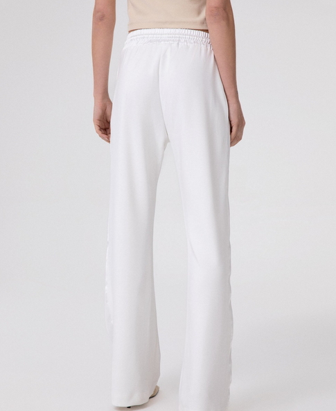 Pantalone HINNOMINATE Dritto Vita Alta In Viscosa Con Inserti In Raso