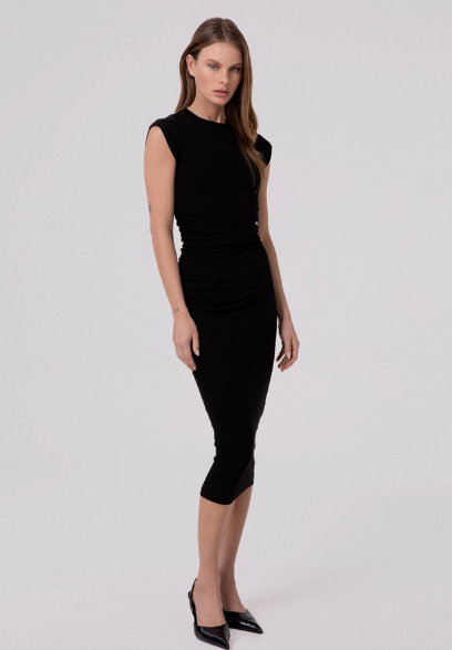 Abito Lungo HINNOMINATE In Bielastico Con Arricciatura Laterale