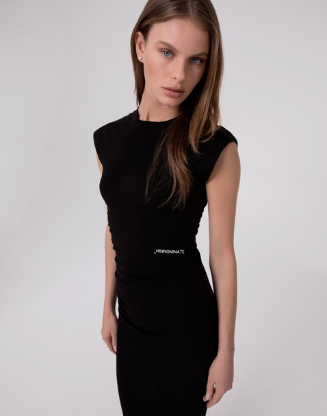 Abito Lungo HINNOMINATE In Bielastico Con Arricciatura Laterale