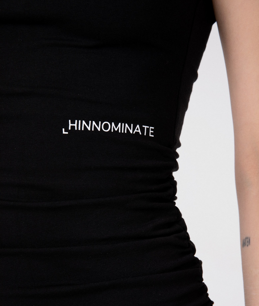 Abito Lungo HINNOMINATE In Bielastico Con Arricciatura Laterale