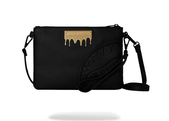 POCHETTE SPRAYGROUND GOLD BRICK LUX CROSSBODY POUCHETTE