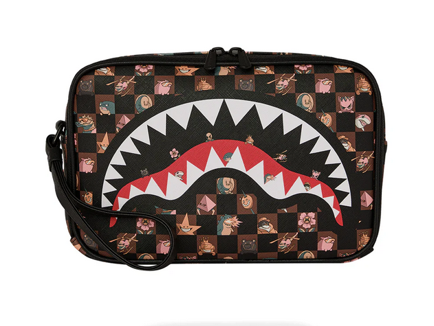 POCHETTE SPRAYGROUND PEEKING CHARACTERS REMIX TOILETRY