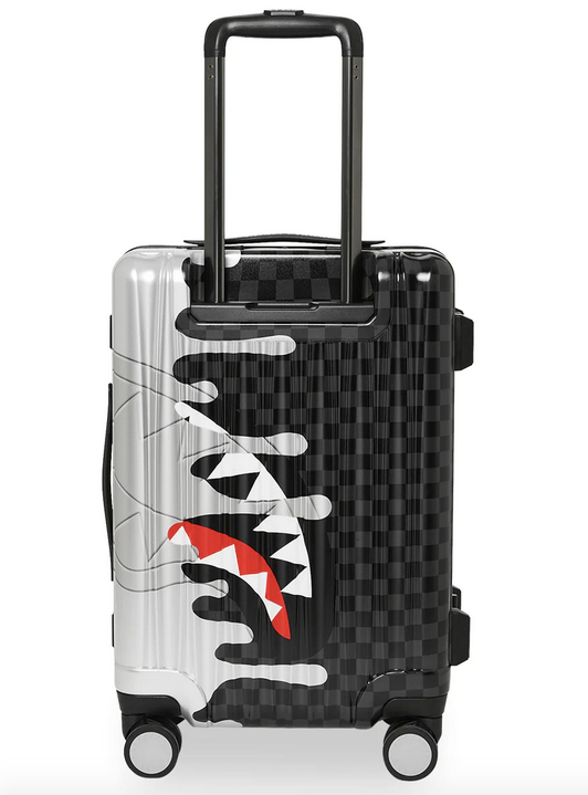 Valigia Trolley Sprayground SILVER SIDE DRIP BLACK CHECK CARRY-ON HARD LUGGAGE