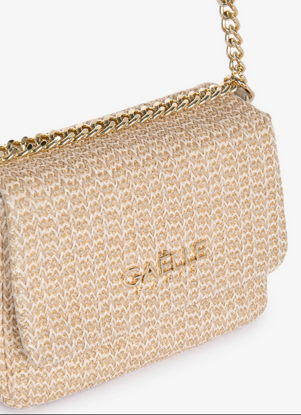 Mini Shoulder Strap GAELLE PARIS Rafia Lurex
