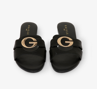 Sandalo GAELLE PARIS Flat Con Metal Logo