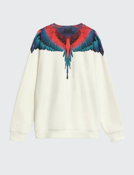 Felpa MARCELO BURLON Girocollo Con Stampa Ali