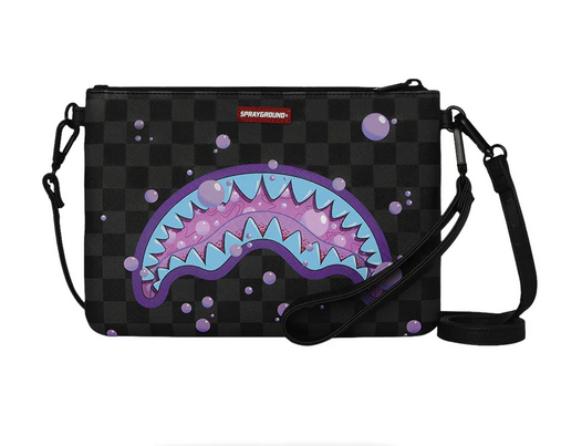 POCHETTE SPRAYGROUND PURPLE SLIME TAKEOVER CROSSBODY POUCHETTE