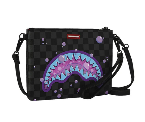 POCHETTE SPRAYGROUND PURPLE SLIME TAKEOVER CROSSBODY POUCHETTE