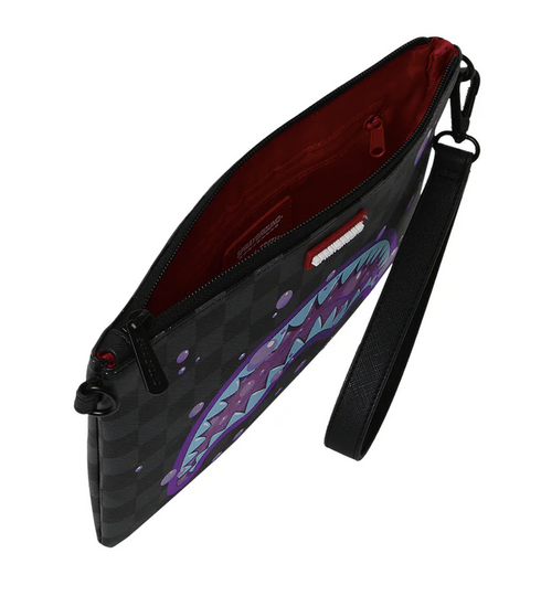 POCHETTE SPRAYGROUND PURPLE SLIME TAKEOVER CROSSBODY POUCHETTE