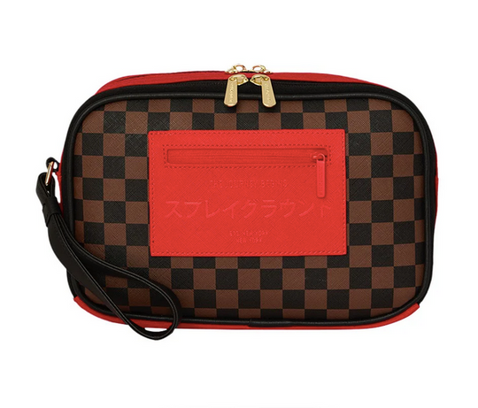 POCHETTE SPRAYGROUND RED REDEMPTION MONTE TOILETRY BRICK