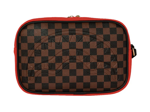 POCHETTE SPRAYGROUND RED REDEMPTION MONTE TOILETRY BRICK