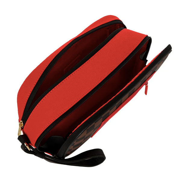 POCHETTE SPRAYGROUND RED REDEMPTION MONTE TOILETRY BRICK