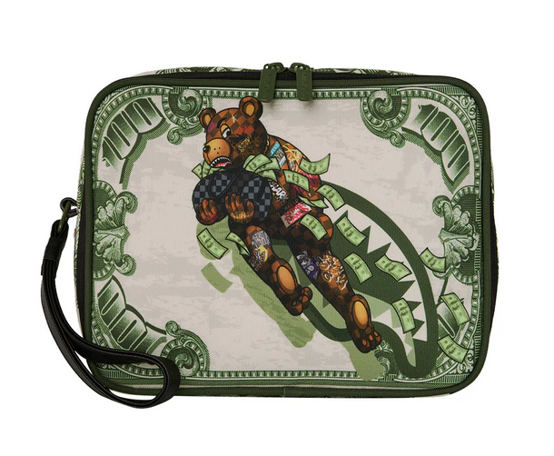 POCHETTE SPRAYGROUND MONEY FLY BEAR TOILETRY