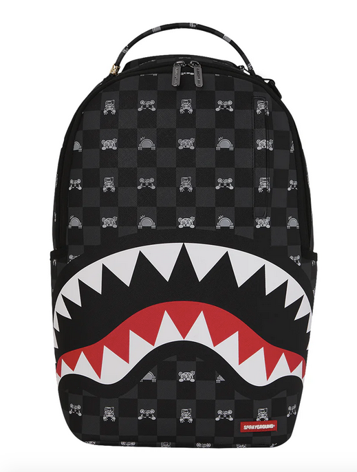 Zaino SPRAYGROUND GRAY PEEKING CHARACTER CHECK DLXSV BACKPACK