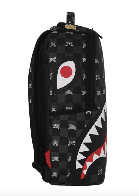 Zaino SPRAYGROUND GRAY PEEKING CHARACTER CHECK DLXSV BACKPACK