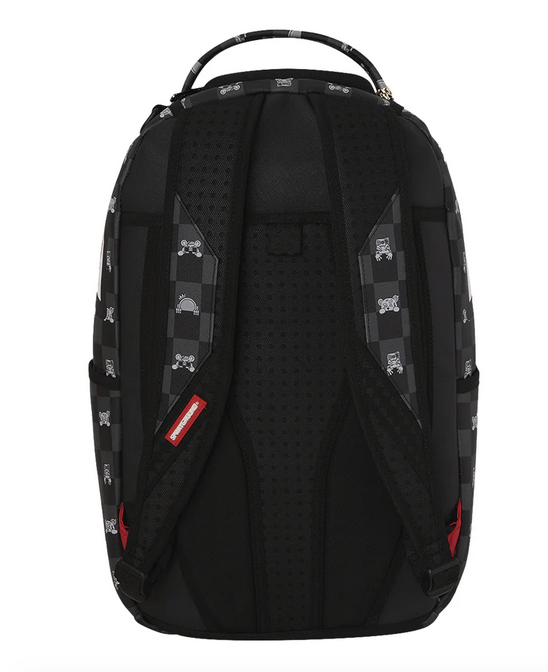 Zaino SPRAYGROUND GRAY PEEKING CHARACTER CHECK DLXSV BACKPACK