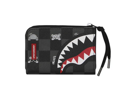 Portafoglio SPRAYGROUND GRAY PEEKING CHARACTER CHECK WALLET