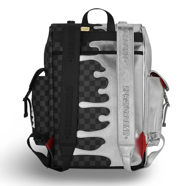 Zaino SPRAYGROUND SILVER SIDE DRIP BLACK CHECK MONTE CARLO